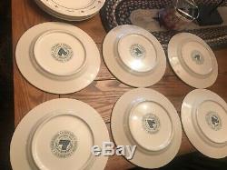 BEAUTIFUL Longaberger Traditional Blue SET of 6 10 Dinner Plate USA Near Mint