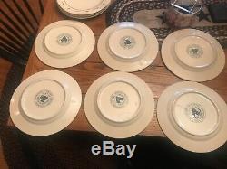 BEAUTIFUL Longaberger Traditional Blue SET of 6 10 Dinner Plate USA Near Mint