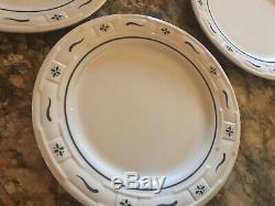 BEAUTIFUL Longaberger Traditional Blue SET of 6 10 Dinner Plate USA Near Mint