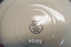 BRAND NEW Myott Factory Queen's Blue Thanksgiving Turkey Set of 4 Dinner Plates