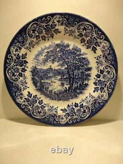 Beautiful VTG Blue Churchill Staffordshire England Dinner Plate