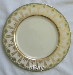 Beautiful Vintage Lenox Blue/green Gold Floral P483-247 Dinner Plate Set Of 12
