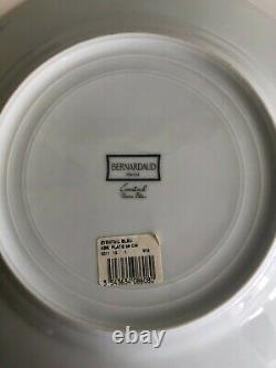 Bernardaud Eventail Platine Bleu 10.5 Dinner Plate new with tags