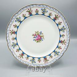 Bernardaud Limoges Chateaubriand Blue Dinner Plates Set of 4-10 1/4 FREE SHIP