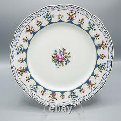 Bernardaud Limoges Chateaubriand Blue Dinner Plates Set of 4-10 1/4 FREE SHIP