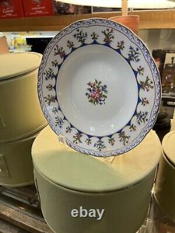 Bernardaud Limoges Chateaubriand Blue Soup Bowls 8 3/4 Set of 12