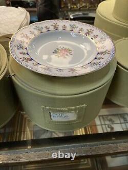Bernardaud Limoges Chateaubriand Blue Soup Bowls 8 3/4 Set of 12