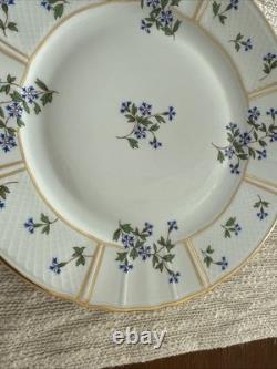 Bernardaud Limoges France Bleuets Blue Floral Dinner Plate 10 3/8