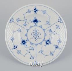 Bing & Grøndahl. Four Blue Fluted deep plates in hotel/restaurant porcelain