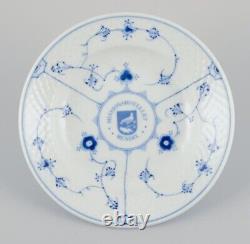 Bing & Grøndahl. Four Blue Fluted deep plates in hotel/restaurant porcelain