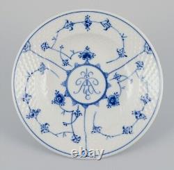Bing & Grøndahl. Four Blue Fluted deep plates in hotel/restaurant porcelain