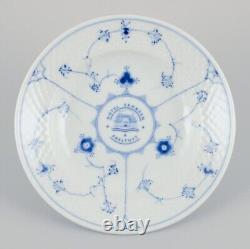 Bing & Grøndahl. Four Blue Fluted deep plates in hotel/restaurant porcelain