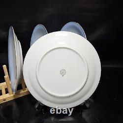 Bing & Grondahl Ballerina 325 Gold Rim Blue Dinner Plates 9 5/8 Danish Set Of 4