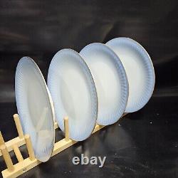 Bing & Grondahl Ballerina 325 Gold Rim Blue Dinner Plates 9 5/8 Danish Set Of 4