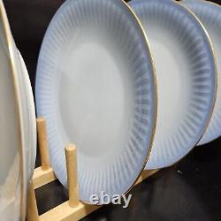 Bing & Grondahl Ballerina 325 Gold Rim Blue Dinner Plates 9 5/8 Danish Set Of 4