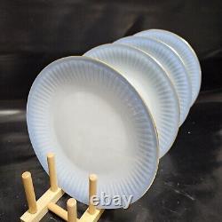 Bing & Grondahl Ballerina 325 Gold Rim Blue Dinner Plates 9 5/8 Danish Set Of 4