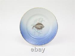 Bing & Grondahl Porcelain Set of 8 Dinner Plates Fish/Crustaceans on Seagull