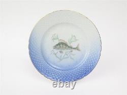 Bing & Grondahl Porcelain Set of 8 Dinner Plates Fish/Crustaceans on Seagull