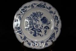 Blue Danube Blue Onion Scalloped Rim 9 Dinner Plates 10 3/8 Banner Mark