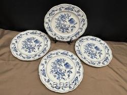 Blue Danube Japan Blue Onion Set of 4 Dinner Plates 10 3/8