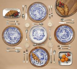 Blue Italian Dinner Plates Set of 4 (10.5 Inch Dinner Plate)