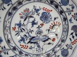 Blue Onion Rich Meissen Seconds Two Scratched Mark 9 1/2 Dinner Luncheon Plate