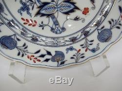 Blue Onion Rich Meissen Seconds Two Scratched Mark 9 1/2 Dinner Luncheon Plate