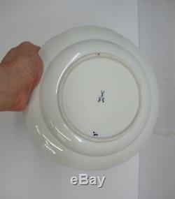 Blue Onion Rich Meissen Seconds Two Scratched Mark 9 1/2 Dinner Luncheon Plate