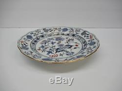 Blue Onion Rich Meissen Seconds Two Scratched Mark 9 1/2 Dinner Luncheon Plate