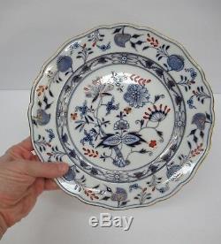 Blue Onion Rich Meissen Seconds Two Scratched Mark 9 1/2 Dinner Luncheon Plate