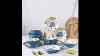 Blue Pottery Dinner Set Blue Pottery Dishes Blue Ceramic Plate Set