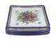 Blue Rose Polish Pottery Floral Butterfly Square Dinner Plate Set