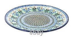 Blue Rose Polish Pottery Lily of the Valley Dinner Plate