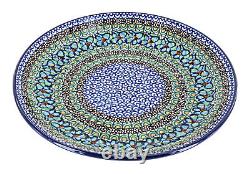 Blue Rose Polish Pottery Mardi Gras Dinner Plate