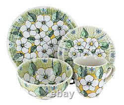 Blue Rose Polish Pottery Serenity 4 Piece Place Setting Service for 1