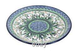 Blue Rose Polish Pottery Snowdrop Dinner Plate