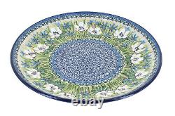 Blue Rose Polish Pottery Song of Spring Dinner Plate
