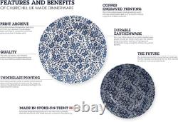 Blue Willow 12-Piece Dinnerware Set Made in England