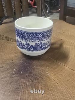 Blue Willow Ceramic Dinner Set Blue White Plates Bowls Cups Saucers Made in USA