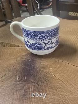 Blue Willow Ceramic Dinner Set Blue White Plates Bowls Cups Saucers Made in USA