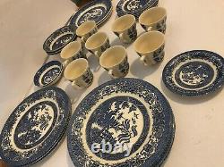 Blue Willow Churchill England Dinner Plate, Cup and Saucer SET NEW