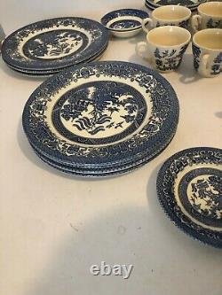 Blue Willow Churchill England Dinner Plate, Cup and Saucer SET NEW
