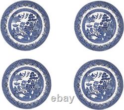 Blue Willow Dinner Plate 10, Set of 4, Made in England