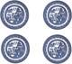 Blue Willow Dinner Plate 10, Set of 4, Made in England