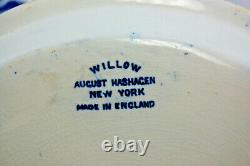 Blue Willow Divided Grill Plates August Hashagen NY Made England Lot of 5 S9662