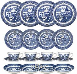 Blue Willow Tea/dinner Set 20 Piece New By Churchill China Traditional Design