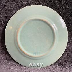 Blue withRust Green Design Vintage Dinner Plate Pacific Pottery California