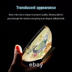 Bone China Dinnerware Set Porcelain Dinnerware Set for 4, Vintage Floral Dinne