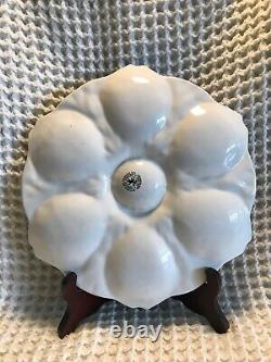 Bordallo Pinheiro Oyster Plate Blue Fish Design Portugal 10.5 Rare-Mint