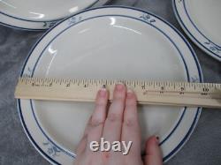 Brick Oven Dinner Plate Set Scandia Blue Flower Stoneware 10 Diameter 4 Piece